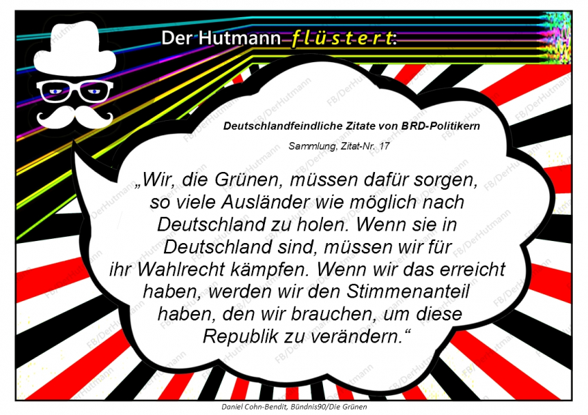 Der Hutmann sagt... | Deutschlandfeindliche Zitate von BRD-Politikern | Zitat-Nr. 17